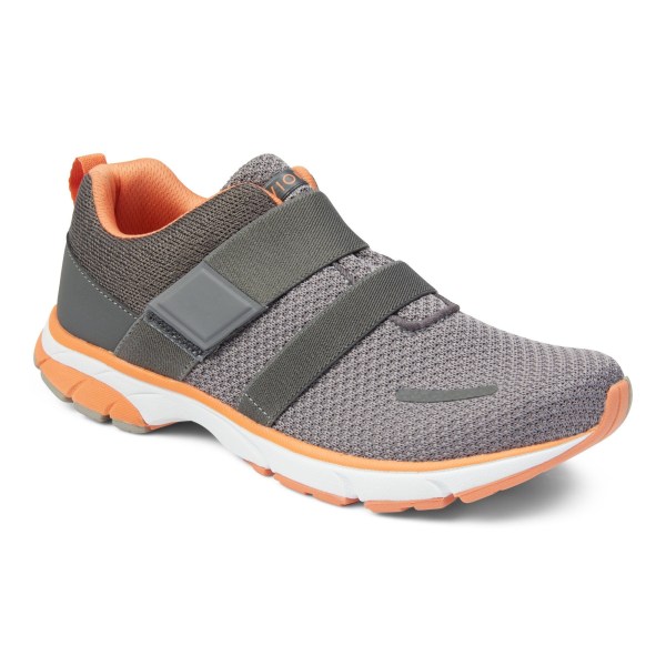 Vionic Trainers Ireland - Milan Sneaker Grey - Womens Shoes Clearance | FEUYK-7206